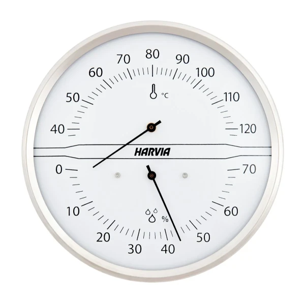 Harvia Thermo-Hygrometer, Vit Vedeldade bastuaggregat frilagd